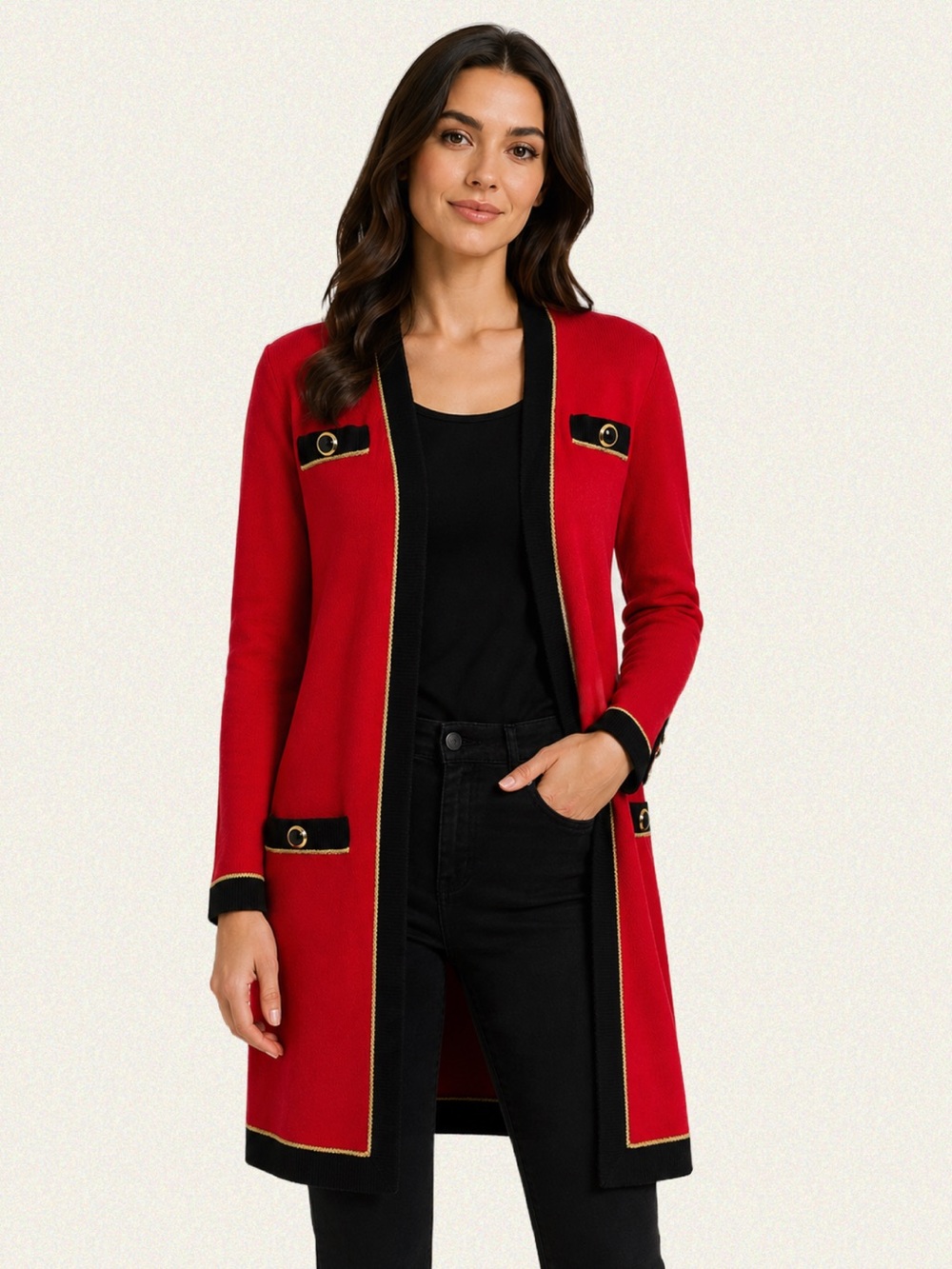 Vintage St. John Collection Santana Knit Longline Cardigan